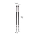Bacchette quadrate in acciaio inox 304 da 19cm antiscivolo grigio scuro con anelli - 19cm / Nero