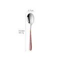 Cucchiaio moderno bicolore in acciaio inossidabile 304 con manico oro rosa e testa lucida - Oro Rosa Gradiente