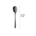 Cucchiaio in acciaio inox placcato titanio nero, lunghezza 15,4 cm e peso netto 30,6 g - Nero