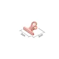 Clip fermacarte in metallo oro rosa da 3 cm con finitura lucida e misure precise - Clip in metallo / 3cm x 3cm / Oro rosa