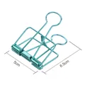Clip metallica a molla verde menta da 5cm articoli da ufficio lunghezza totale 6,5cm - Clip Rilegatura Grande / 5cm x 6.5cm / Ciano