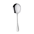 Mirror-polished stainless steel serving spoon with elegant rounded head and silver finish - Serving Spoon / Natural