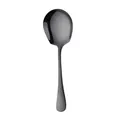 Modern black polished stainless steel serving spoon with a sleek minimalist mirror finish - Serving Spoon (Black)