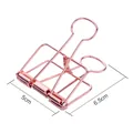 5cm large rose gold skeleton metal binder clip for office file organization - Large Binder Clip / 5cm x 6.5cm / Rose Gold