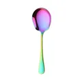 Polished rainbow stainless steel serving spoon with elegant long handle for hotels - Serving Spoon (Iridescent 0)