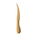 Professional golden stainless steel shrimp peeler tool with ergonomic curved design - Gold