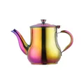 Dispensador de aceite de 500ml en acero inoxidable con acabado vibrante de arco iris PVD - Blanco AB