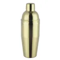 Polished gold cobbler shaker with built-in strainer and mirror finish stainless steel - Champagne