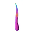 Rainbow plated stainless steel shrimp deveiner and sheller tool with curved blade - AB Color