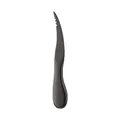 Polished black stainless steel shrimp peeler with ergonomic curved handle design - Black