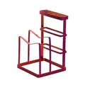 Rainbow gradient stainless steel kitchen knife and cutting board organizer rack - Magic Red