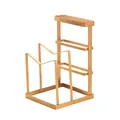 Golden stainless steel kitchen organizer for knives and cutting boards in minimalist style - Gold