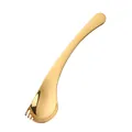 Polierter goldener Edelstahl-Kombilöffel mit integriertem gebogenem Griff und Spiegeleffekt - Gold