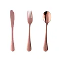 Set posate per bambini 3 pezzi in acciaio inox 304 oro rosa con finitura a specchio - Oro rosa