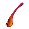 Rainbow gradient stainless steel salad server with ergonomic handle and spork head design - Magic Red