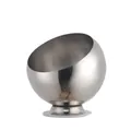 Tarro de especias esférico de acero inoxidable con abertura inclinada y base estable - Natural