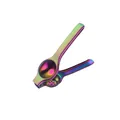 Rainbow plated stainless steel manual lemon squeezer with colorful metallic finish - AB Color