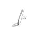Stainless steel potato masher tool with 17.5cm handle and 6cm diameter silver base - Single Hole Meatball Spoon (17.5cm) / Natural