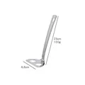 Stainless steel potato masher in silver finish, size 23cm length and 100g weight - Double Hole Meatball Spoon (23cm) / Natural
