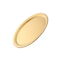 Oval stainless steel tray with matte gold brushed finish for jewelry or snacks - Gold