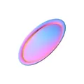 Rainbow plated oval 304 stainless steel serving tray with neon gradient finish - Rainbow