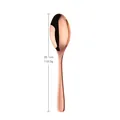 Rose gold stainless steel serving spoon, 26.1cm long and 118.3g, with mirror finish - Rose Gold Serving Spoon