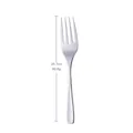 Polished silver stainless steel serving fork, 25.7cm long and 92.6g weight - Natural Silver Serving Fork
