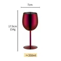 350ml Edelstahl Weinglas mit weinrotem Farbverlauf und einer Höhe von 17,9cm - Weinglas / Lila