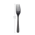 Modern 25.7cm black matte stainless steel serving fork for dining table sets - Black Serving Fork