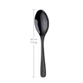 Polished black titanium stainless steel serving spoon, 26.1cm long and 118.3g weight - Black Serving Spoon