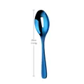 Blue titanium stainless steel slotted serving spoon 26cm large colander server - Blue Slotted Serving Spoon