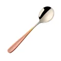 Two-tone 304 stainless steel dessert spoon with silver bowl and rose gold handle - Gradient Rose Gold