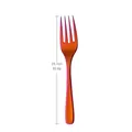 Rainbow plated stainless steel serving fork with 25.7cm long handle and gradient finish - Magic Red Serving Fork