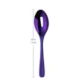 Titanium-plated purple stainless steel slotted spoon 26cm length and 116.6g weight - Purple Slotted Serving Spoon