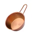 Rose gold 304 stainless steel Korean bowl with a single handle and brushed metal finish - Rose Gold