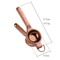Rose gold manual lemon squeezer stainless steel juice press with 22.5cm handle and loop - A350 Large Lemon Squeezer With Ear / Rose Gold