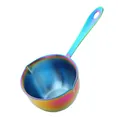Regenbogen Minipot aus Edelstahl mit langem Griff und zwei Ausgießern zum Schmelzen - 304 Mini-topf - Irisierend