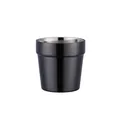 Glossy black double-walled stainless steel cup for espresso and Korean drinks - Black