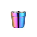 Rainbow plated double-wall 304 stainless steel cup with vibrant iridescent gradient finish - AB Color