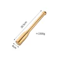 Goldener Edelstahl-Stößel mit Spiegeloberfläche, 30,5 cm lang und 1500 g schwerer Ausführung - Nur Langer Stößel / Gold
