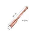 Roségoldener Edelstahl Mörserstößel mit 1500g Gewicht, Länge 30,5cm für die Küche - Nur Langer Stößel / Roségold