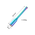 Regenbogenfarbener Edelstahl-Stößel mit 30,5 cm Länge und 1500 g Gewichtsangabe - Nur Langer Stößel / AB-Farbe