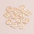 Set of gold-plated alloy world map charms for DIY necklace and jewelry making - Gold