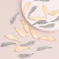 Gouden en zilveren engelenvleugel veren hangers van legering voor DIY sieraden maken - Meerkleurig