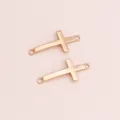 Vergulde gebogen kruishangers van legering voor DIY sieraden maken accessoires - Goud