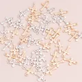 Confezione da 30 ciondoli a croce INRI oro e argento per creazione gioielli fai-da-te - Multicolore