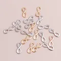 Polished gold and silver infinity symbol metal pendants for DIY jewelry making - Multicolor