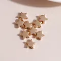 50pcs pack of gold plated alloy star charms for DIY jewelry making accessories - Gold