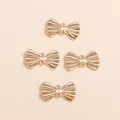 Set van vier gouden vlinderhangers met dubbele lussen voor DIY-sieraden maken - Goud