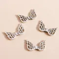 Retro hollow wing charms in silver finish for DIY jewelry making pendants - Antique Silver